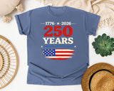 250 Years American Freedom graphic tee in Blue Jean