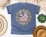 Mechanic Dad graphic tee in Blue Jean