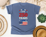 250 Years 2026 Red 2 graphic tee in Blue Jean