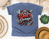 Dad's Garage Grey graphic tee in Blue Jean