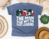 Dad The Man The Myth The Legend White graphic tee in Blue Jean