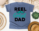 Reel Great Dad graphic tee in Blue Jean