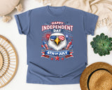 Happy Independence Day 4th Of July graphic tee in Blue Jean
