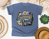 Adventure Awaits Dad graphic tee in Blue Jean