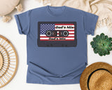 Dad's Mix graphic tee in Blue Jean