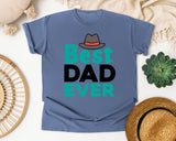 Best Dad Ever Grey 5 graphic tee in Blue Jean