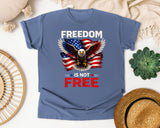 Freedom Is Not Free Black graphic tee in Blue Jean