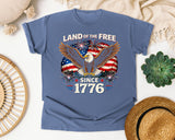 Land Of The Free Since 1776 graphic tee in Blue Jean
