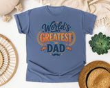 World's Greatest Dad Grey 2 graphic tee in Blue Jean