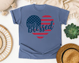 Blessed graphic tee in Blue Jean