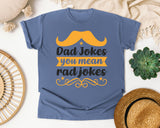 Dad Jokes You Mean Rad Jokes White 2 graphic tee in Blue Jean