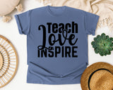 Teach Love Inspire Bold graphic tee in Blue Jean