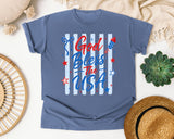 God Bless The USA White graphic tee in Blue Jean