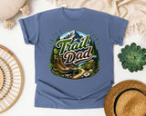 Trail Dad graphic tee in Blue Jean