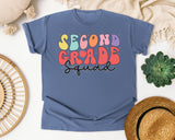 Second Grade Squad graphic tee in Blue Jean