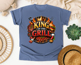 King Of The Grill graphic tee in Blue Jean