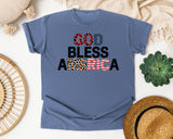 God Bless America Black graphic tee in Blue Jean