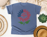 Happy Memorial Day Pink graphic tee in Blue Jean