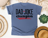 Dad Joke Champion graphic tee in Blue Jean