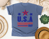 USA Independence Day graphic tee in Blue Jean