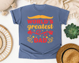 World's Greatest Dad Red graphic tee in Blue Jean