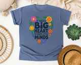 It Takes A Big Heart To Shape Little Minds Floral graphic tee in Blue Jean