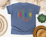 Teacher Life Stacked graphic tee in Blue Jean