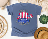 Oh My Stars Grey graphic tee in Blue Jean