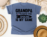 Grandpa Is My Name And Spoiling Is My Game graphic tee in Blue Jean