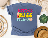 Little Miss Pre-K graphic tee in Blue Jean