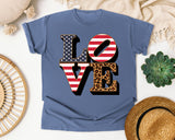 Love graphic tee in Blue Jean