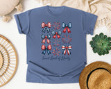 Sweet Land Of Liberty Grey graphic tee in Blue Jean