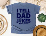 I Tell Dad Jokes graphic tee in Blue Jean