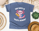 100 Days Is Alotl School graphic tee in Blue Jean