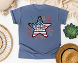 Memorial Day graphic tee in Blue Jean