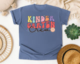 Kindergarten Crew graphic tee in Blue Jean