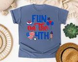Fun On The 4th graphic tee in Blue Jean