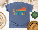 I Keep All My Dad Jokes In A Dad-A-Base graphic tee in Blue Jean