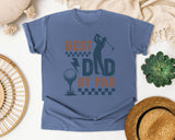 Best Dad By Par Grey graphic tee in Blue Jean