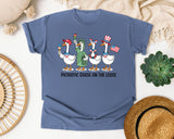 Patriotic Goose On The Loose graphic tee in Blue Jean