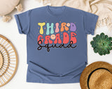 Third Grade Squad graphic tee in Blue Jean