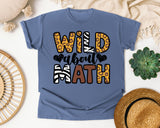 Wild About Math graphic tee in Blue Jean