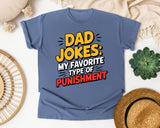 Dad Jokes My Favorite Type Of Punishment graphic tee in Blue Jean