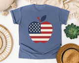 Patriotic Flag Apple graphic tee in Blue Jean