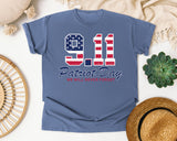 Patriot Day We Will Never Forget Navy graphic tee in Blue Jean