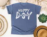 Happy First Father's Day Classic graphic tee in Blue Jean