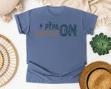 Papa Mode On Grey graphic tee in Blue Jean
