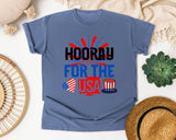 Hooray For The USA graphic tee in Blue Jean
