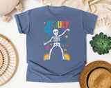 4th July Grey graphic tee in Blue Jean
