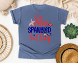 Star Spangled And Sassy graphic tee in Blue Jean